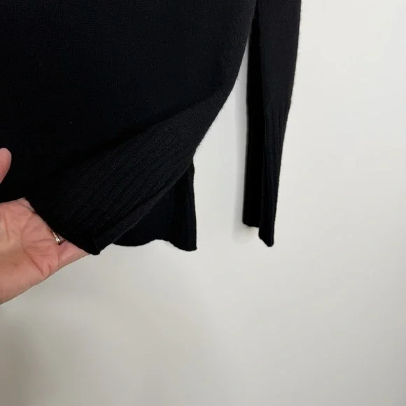 RAFFI 100% Cashmere Women Sweater ColorBlock Preppy Clueless Gray Black Magenta - Picture 8 of 12